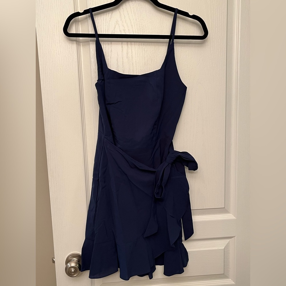 Blue mock wrap dress never worn